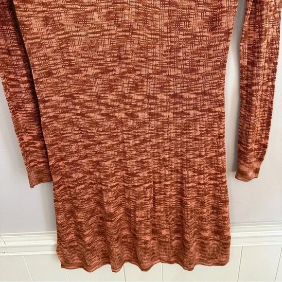 L Space Aria Dress V-Neck Long Sleeve Rust Sweater Dress with Collar Sz XL NWT - Picture 4 of 9